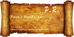 Pesti Renáta névjegykártya