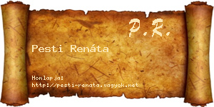Pesti Renáta névjegykártya